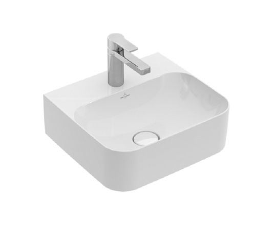 Раковина, Villeroy&Boch, Finion, шгв 430*390*125, отверстия для смесителя-1, CeramicPlus, цвет-альпийский белый