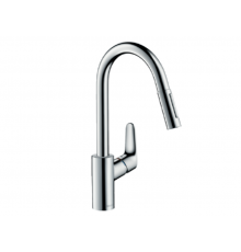 Смеситель для кухни, Hansgrohe, Focus M41, цвет-черный матовый