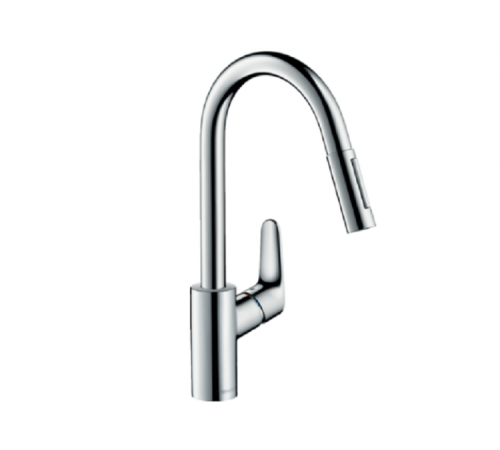 Смеситель для кухни, Hansgrohe, Focus M41, цвет-черный матовый