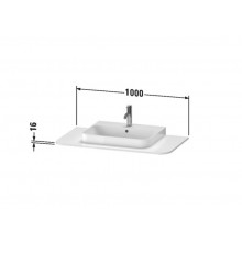 Столешница, Duravit, Happy D.2 Plus, шгв 1000*550*16, цвет-Brushed Walnut