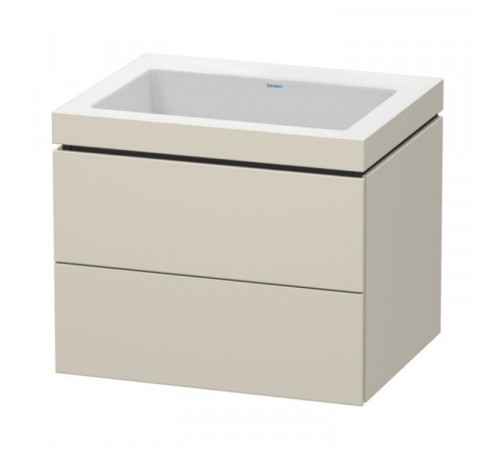 Тумба под раковину, Duravit, L-Cube, шгв 600*480*500, раковина-в комплекте, цвет-серо-коричневый матовый
