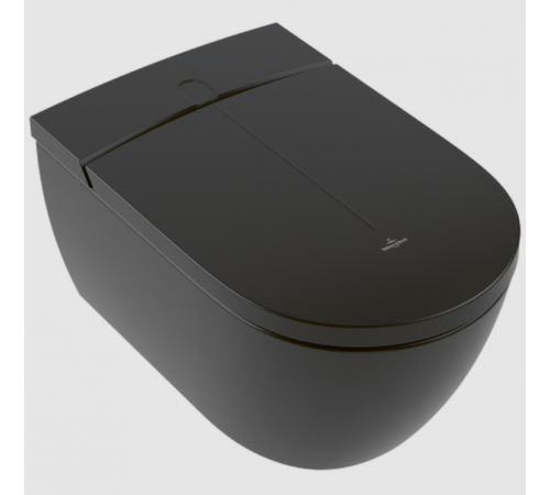 Унитаз-биде, Villeroy&Boch, Viclean, подвесной, шгв 385*595*400, CeramicPlus, цвет-Pure Black