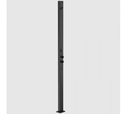 Душевая стойка, Gessi, Outdoor, уличная, на 2 выхода, цвет-чёрный матовый