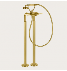 Смеситель для ванны и душа, Gessi, VENTI20, напольный, цвет-Brushed Gold PVD