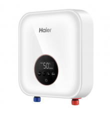 Водонагреватель электрический, Haier, проточный, STREAM-EI6, с электронным управлением и сухим ТЭНом, цвет-белый
