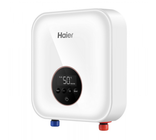 Водонагреватель электрический, Haier, проточный, STREAM-EI6, с электронным управлением и сухим ТЭНом, цвет-белый