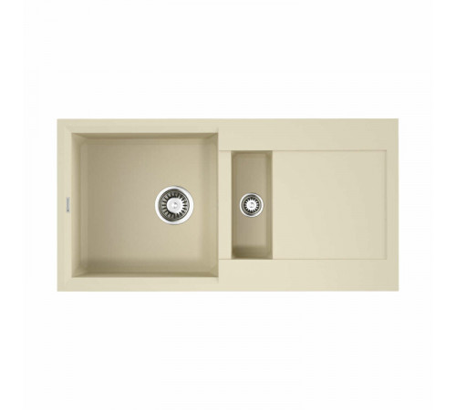 Мойка, OMOIKIRI, Sakaime, шгв 860*435*230, отверстия для смесителя-10 промаркированных, чаши-2, цвет-ваниль