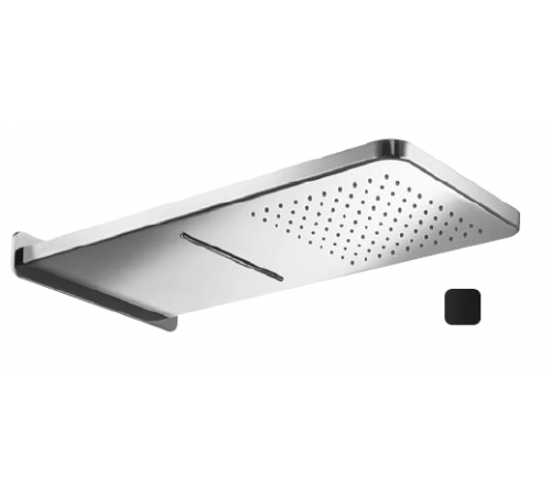 Верхний душ, Almar, Wall Mounted head showers, 593*270, цвет-черный матовый (Товар заказной, возврату не подлежит)
