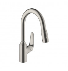 Смеситель для кухни, Hansgrohe, Focus M42, цвет-сталь