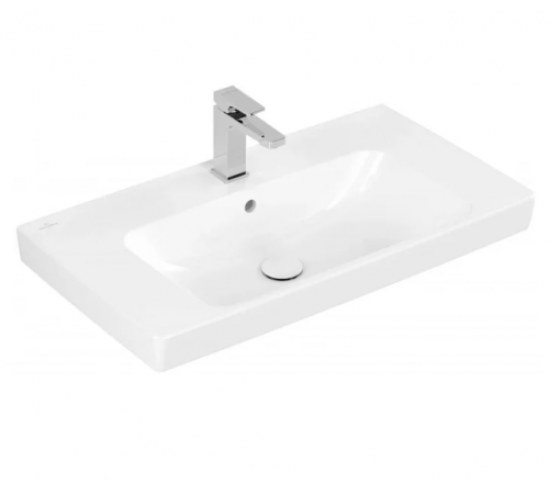 Раковина, Villeroy&Boch, Architectura, шгв 800*445*165, отверстия для смесителя-1 сквозное, 2 промаркированных, цвет-альпийский белый