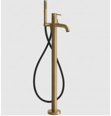 Смеситель для ванны и душа, Gessi, 316 Bath-Shower, напольный, цвет-Warm Bronze Brushed PVD