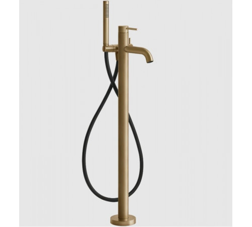 Смеситель для ванны и душа, Gessi, 316 Bath-Shower, напольный, цвет-Warm Bronze Brushed PVD