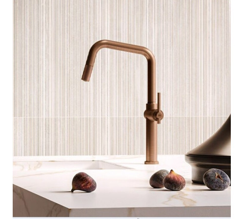 Смеситель для кухни, Gessi, Habito, цвет-Warm Bronze Brushed PVD