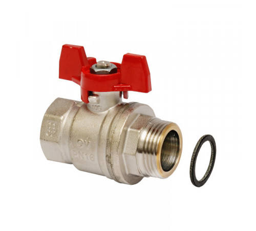 Кран шаровой, 3/4", 1", ВН, PN, бар-10, с плоским уплотнением
