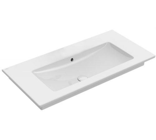 Раковина, Villeroy&Boch, Venticello, шгв 1000*500*120, отверстия для смесителя-отсутствуют, CeramicPlus, цвет-альпийский белый