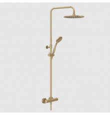 Душевая стойка, Gessi, Minimalistic shower, цвет-Warm Bronze Brushed PVD