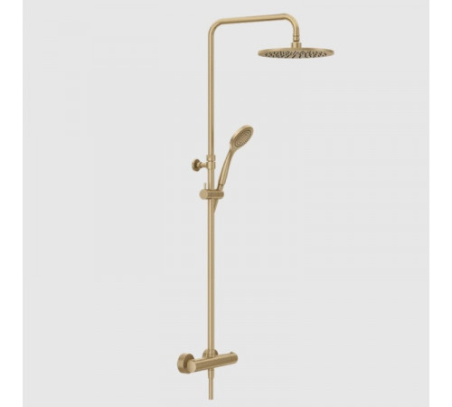 Душевая стойка, Gessi, Minimalistic shower, цвет-Warm Bronze Brushed PVD