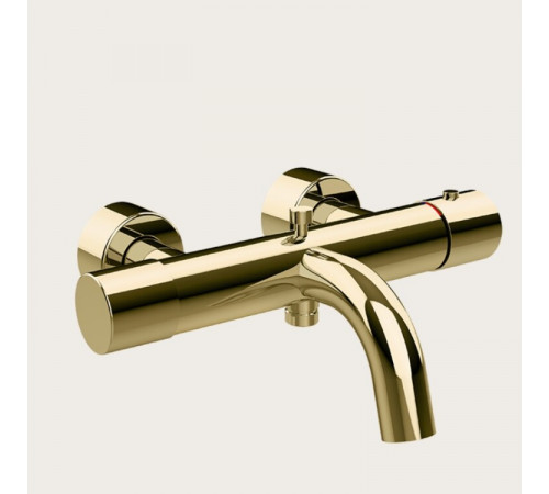 Смеситель для ванны и душа, Gessi, Habito Unito, настенный, цвет-Brass PVD