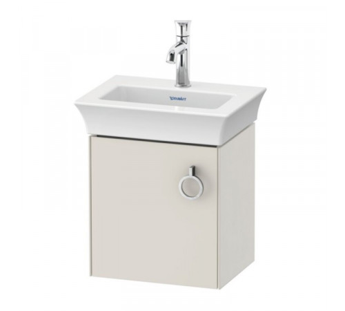 Тумба под раковину, Duravit, White Tulip, шгв 384*298*410, раковина-необходимо заказать, петли-слева, цвет-скандинавский белый шелковисто-матовый