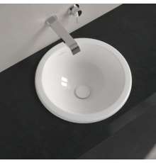 Раковина, Villeroy&Boch, Loop&Friends, шгв 450*450*210, отверстия для смесителя-отсутствуют, цвет-альпийский белый