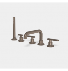 Смеситель для ванны и душа, Fima Carlo Frattini, Park Lane, на борт ванны, цвет-Brushed Moka Bronze PVD