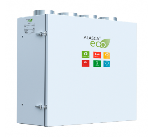 ECO V300EC W, Вентиляционная установка Alasca ECO приточно-вытяжная с энтальпийным пластинчатым рекуператором