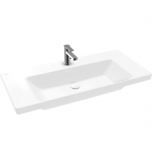 Раковина, Villeroy&Boch, Subway 3.0, шгв 1000*470*120, отверстия для смесителя-1 сквозное, 2 промаркированных, CeramicPlus, цвет-альпийский белый