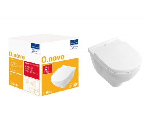 Унитаз, Villeroy&Boch, O'Novo, подвесной, шгв 360*560*350, CeramicPlus, цвет-альпийский белый