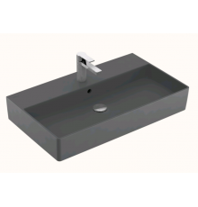 Раковина, Villeroy&Boch, Memento 2.0, шгв 800*470*135, отверстия для смесителя-1 сквозное, 2 промаркированных, CeramicPlus, цвет-Graphite