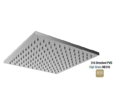 Верхний душ, Almar, 316 Stainless Steel, 303*303, цвет-High Brass Brushed PVD (Товар заказной, возврату не подлежит)
