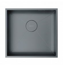 Мойка, OMOIKIRI, Kasen, шгв 480*450*175, отверстия для смесителя-отсутствуют, цвет-вороненая сталь