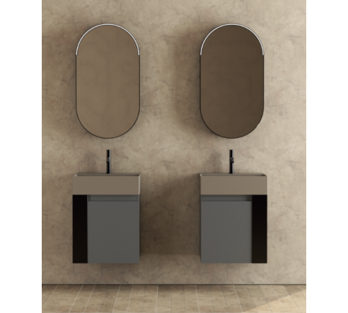 Раковина, Globo, Basin, шгв 510*370*140, отверстия для смесителя-1, CERASLIDE, BATAFORM, цвет-Castagno