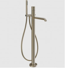 Смеситель для ванны и душа, Gessi, Habito Trame, напольный, цвет-Finox Brushed Nickel