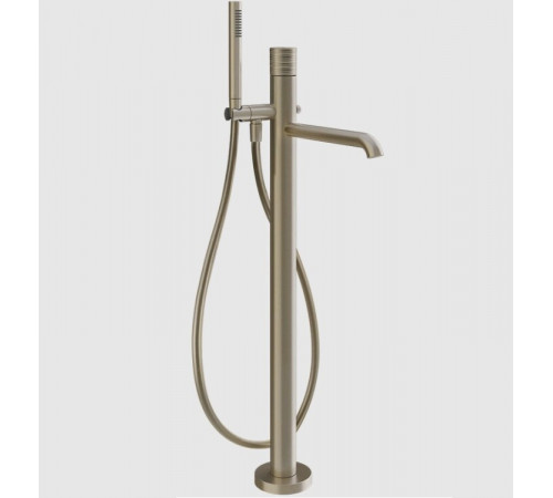 Смеситель для ванны и душа, Gessi, Habito Trame, напольный, цвет-Finox Brushed Nickel