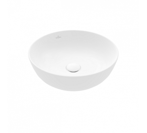 Раковина, Villeroy&Boch, Artis, шгв 430*430*130, отверстия для смесителя-отсутствуют, CeramicPlus, цвет-Stone White