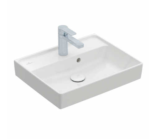 Раковина, Villeroy&Boch, Collaro, шгв 500*400*150, отверстия для смесителя-1, CeramicPlus, цвет-альпийский белый