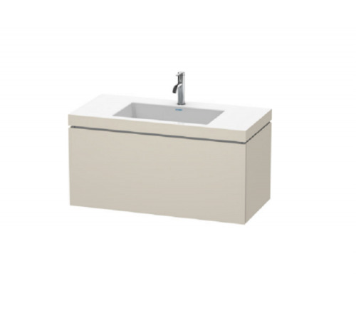Тумба под раковину, Duravit, L-Cube, шгв 1000*480*500, раковина-в комплекте, цвет-серо-коричневый матовый