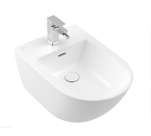 Биде, Villeroy&Boch, Antao, подвесной, шгв 375*560*270, CeramicPlus, цвет-Stone White