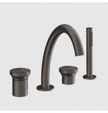 Смеситель для ванны и душа, Gessi, Origini, цвет-Black Metal Brushed PVD