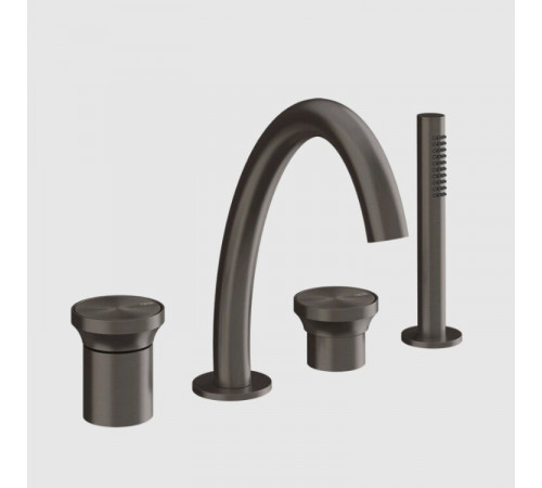 Смеситель для ванны и душа, Gessi, Origini, цвет-Black Metal Brushed PVD