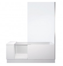 Ванна, Duravit, Shower+Bath, шгв 1700*750*2105, со смонтированной дверцей, стекло в панели справа, цвет-белый матовый