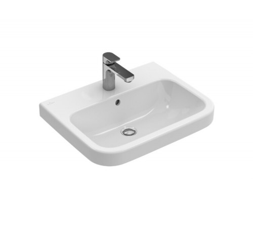 Раковина, Villeroy&Boch, Architectura, шг 600*470, отверстия для смесителя-1 сквозное, 2 промаркированных, цвет-альпийский белый