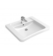 Раковина, Villeroy&Boch, ViCare, шгв 650*550*190, отверстия для смесителя-1, цвет-альпийский белый