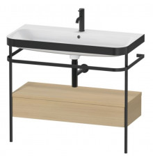 Консоль, Duravit, Happy D.2 Plus, шгв 975*490*850, с раковиной, цвет-хром, цвет ящика-дуб средиземноморский