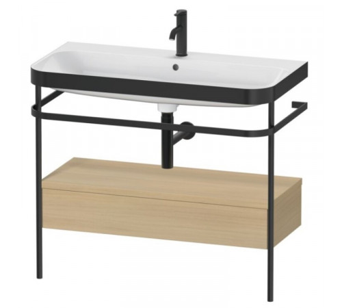 Консоль, Duravit, Happy D.2 Plus, шгв 975*490*850, с раковиной, цвет-хром, цвет ящика-дуб средиземноморский