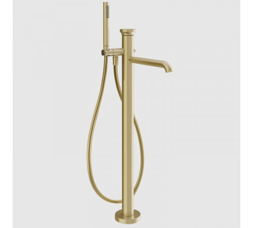 Смеситель для ванны и душа, Gessi, Origini, напольный, цвет-Brushed Brass PVD