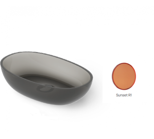 Раковина, DEA Design, Countertop basin, шгв 600*360*140, отверстия для смесителя-отсутствуют, цвет-Sunset (Товар заказной, возврату не подлежит)