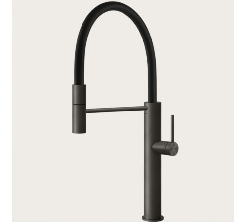 Смеситель для кухни, Gessi, 316 Flessa, цвет-Black Metal Brushed PVD