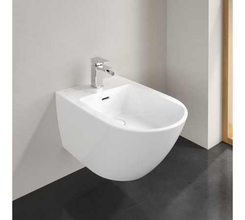 Биде, Villeroy&Boch, Antao, подвесной, шгв 375*560*270, CeramicPlus, цвет-альпийский белый