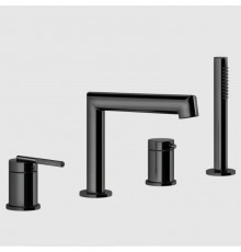 Смеситель для ванны и душа, Gessi, Ingranaggio, цвет-Black Metal PVD